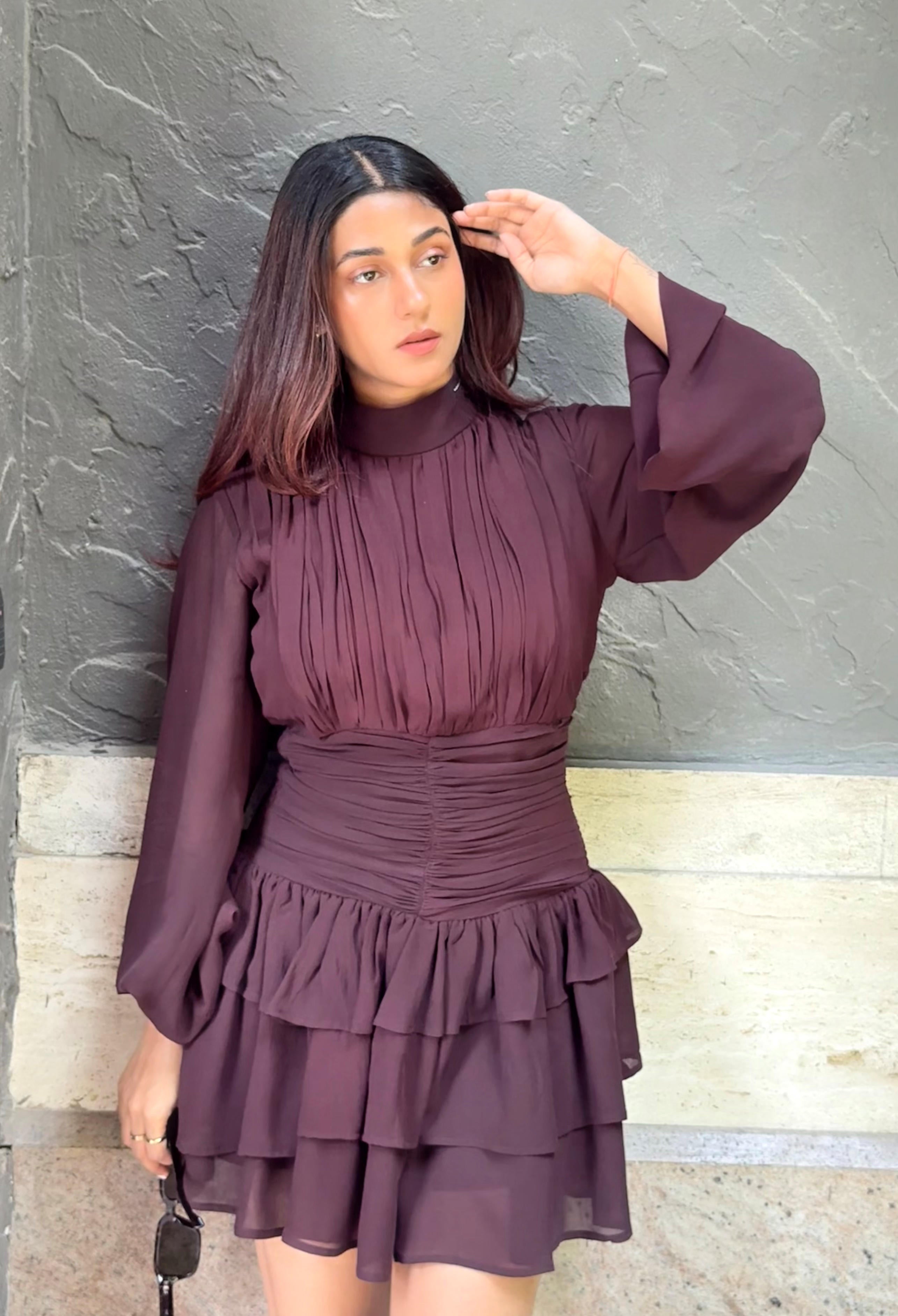 Truffle Ruffle Dress – Nashional Permit