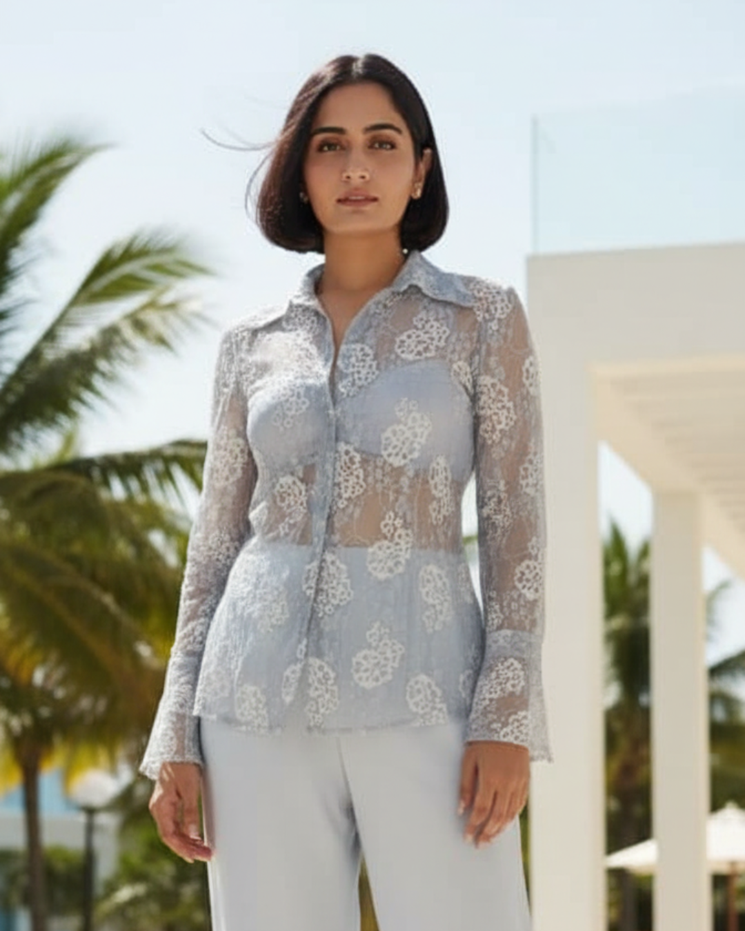 Fog Shirt with Bralette Top