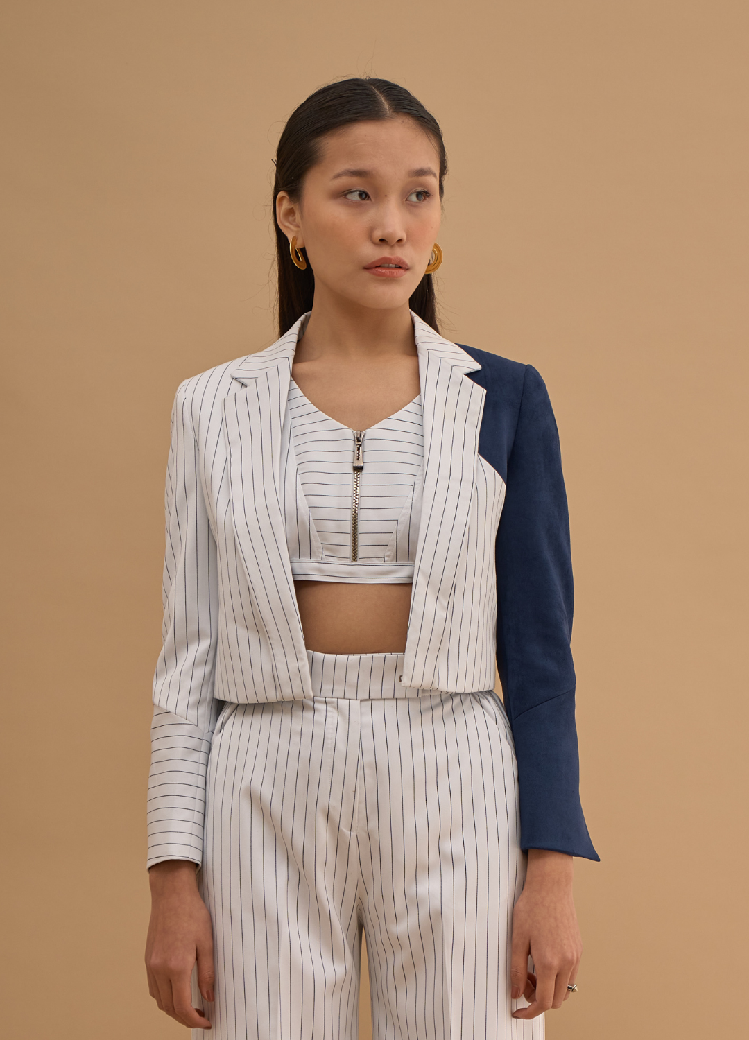 SIDE SWIRL BOXY BLAZER
