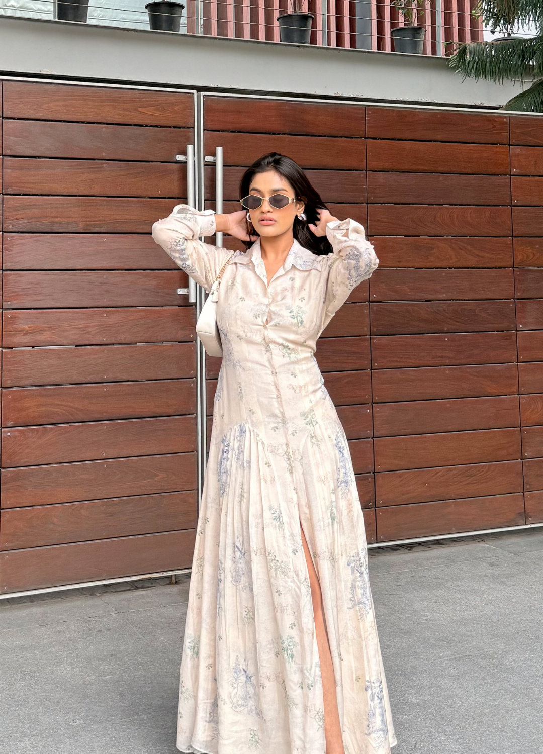 drop waist maxi dress with sleeves Navy 100% Linen Drop Waist Maxi Dress