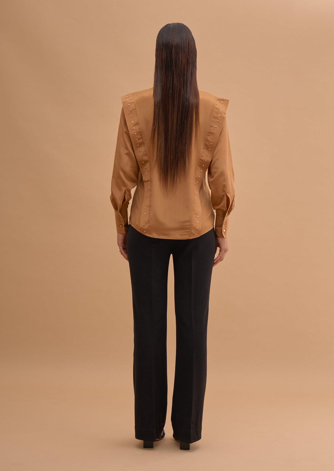 STUDDED PANEL SHIRT 