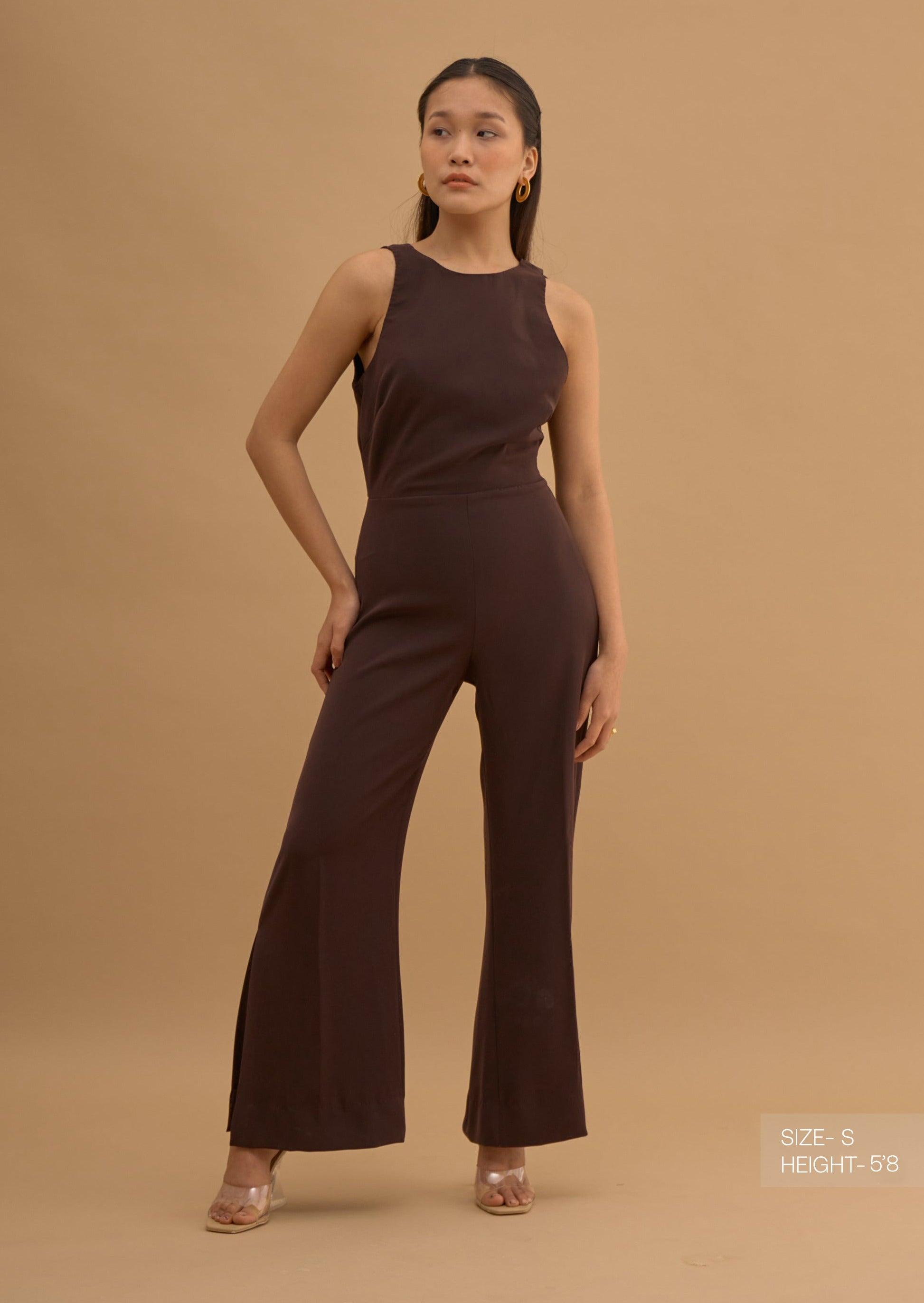 BACK COWL LACE JUMPSUIT 