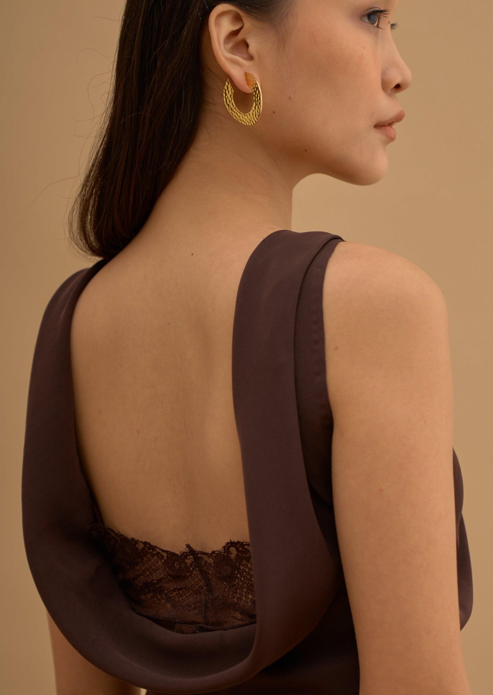 BACK COWL LACE JUMPSUIT 