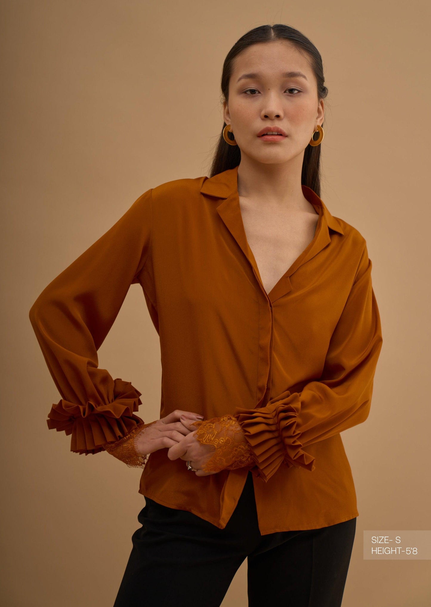 PLEAT UP LACEY SHIRT 