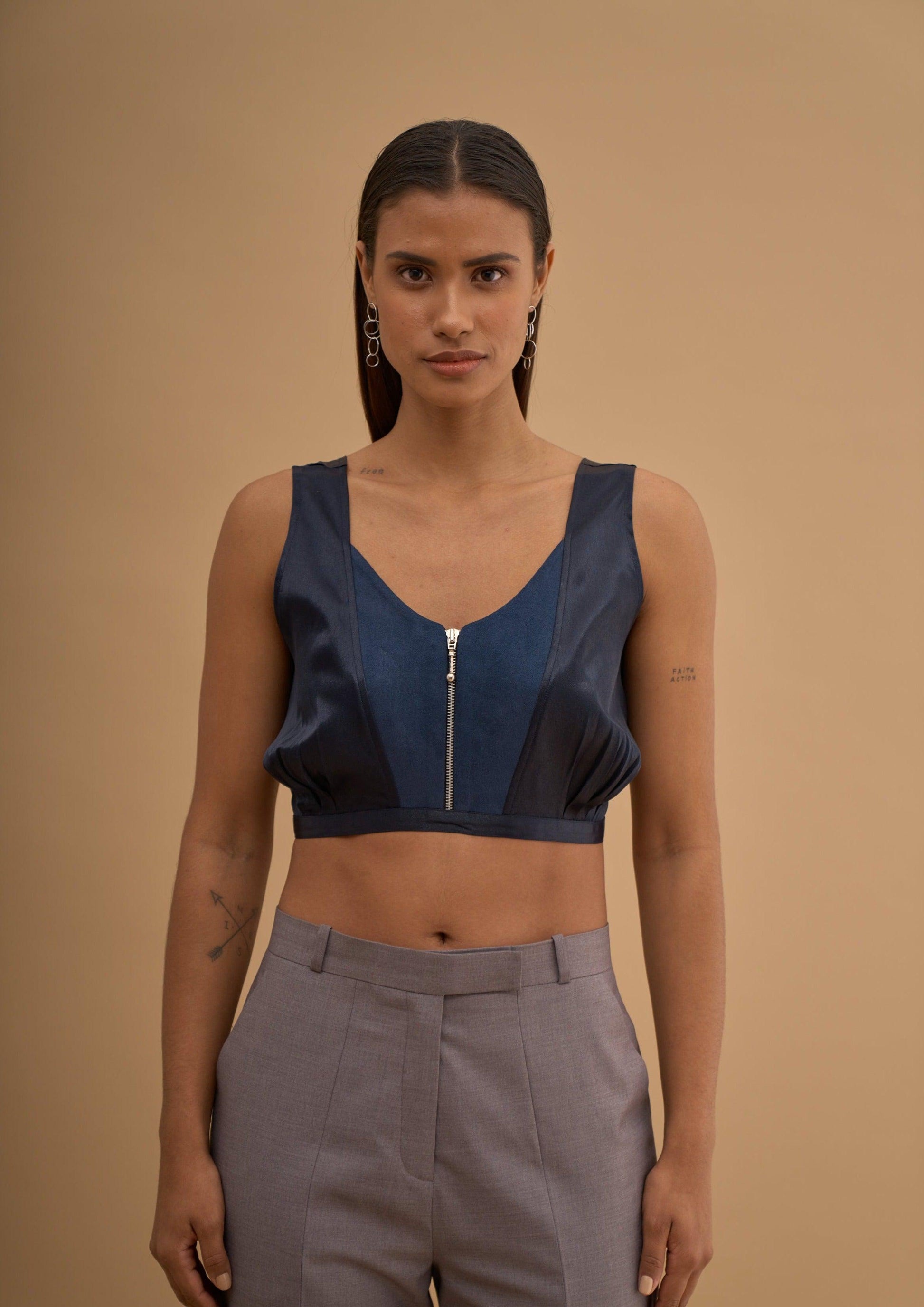 SHOW ZIPPER BRALETTE 