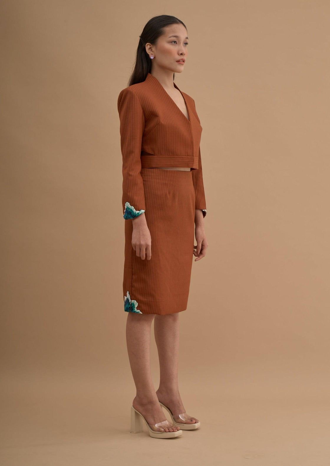 EMBROIDERED PENCIL SKIRT 