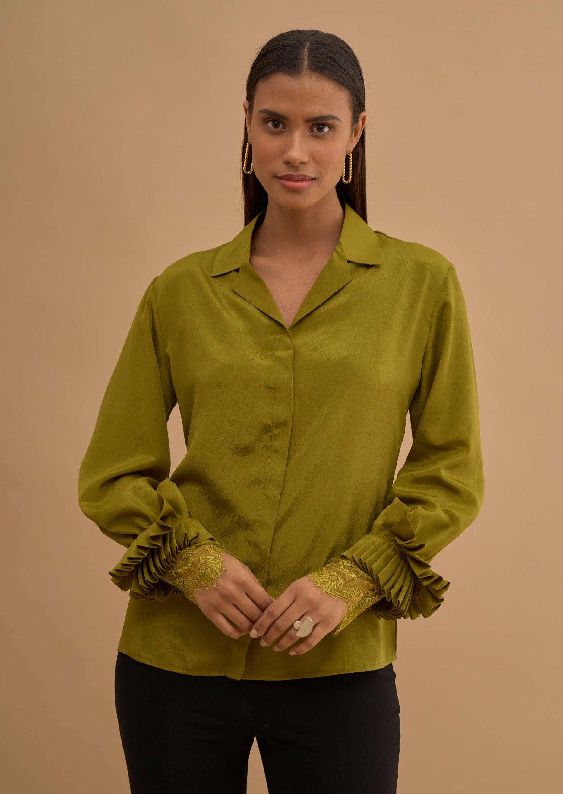 PLEAT UP LACEY SHIRT 