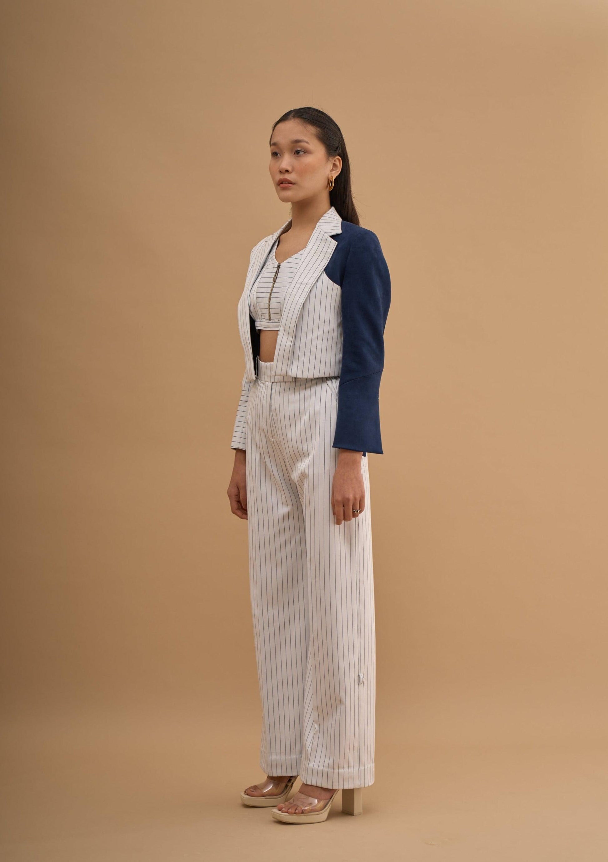 SIDE SWIRL BOXY BLAZER 