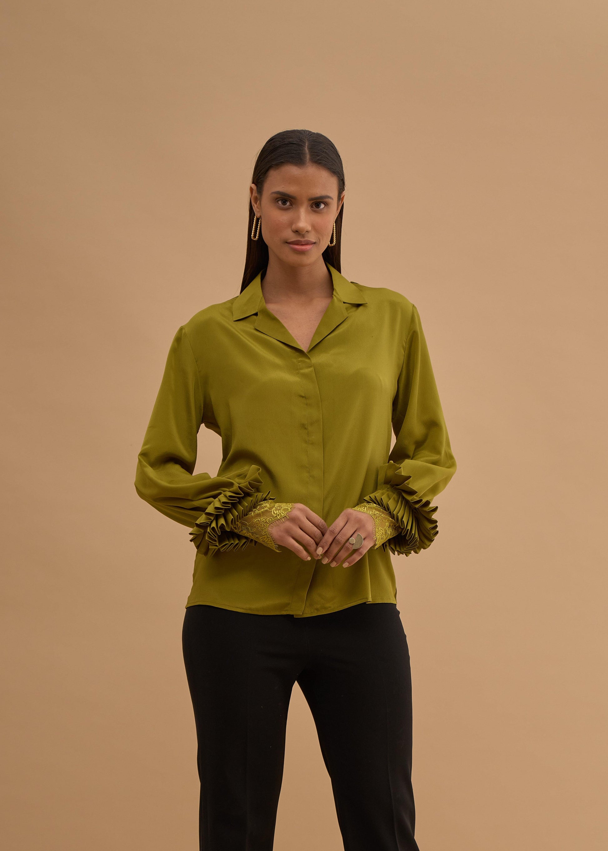 PLEAT UP LACEY SHIRT 