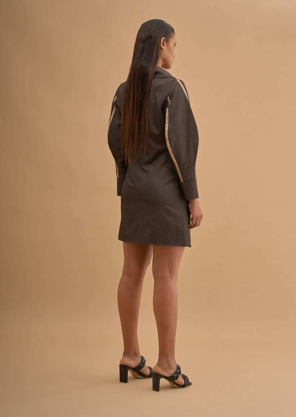 SCULPTED SLEEVE BLAZER DRESS 