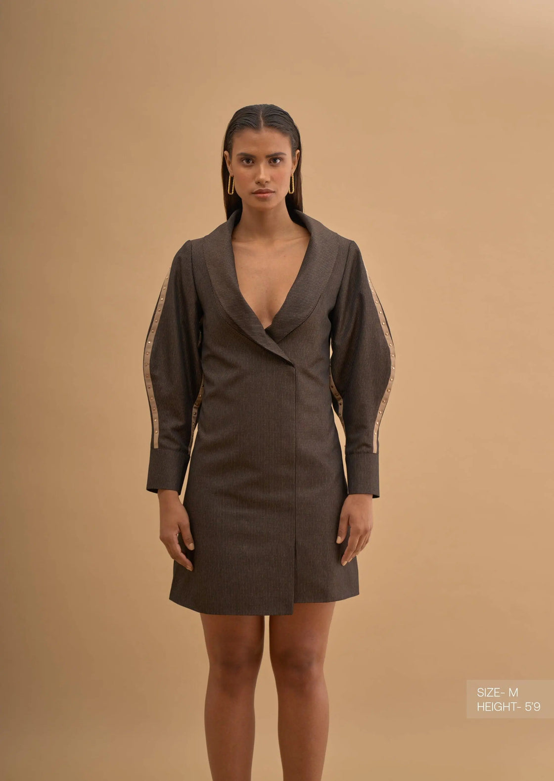 SCULPTED SLEEVE BLAZER DRESS 