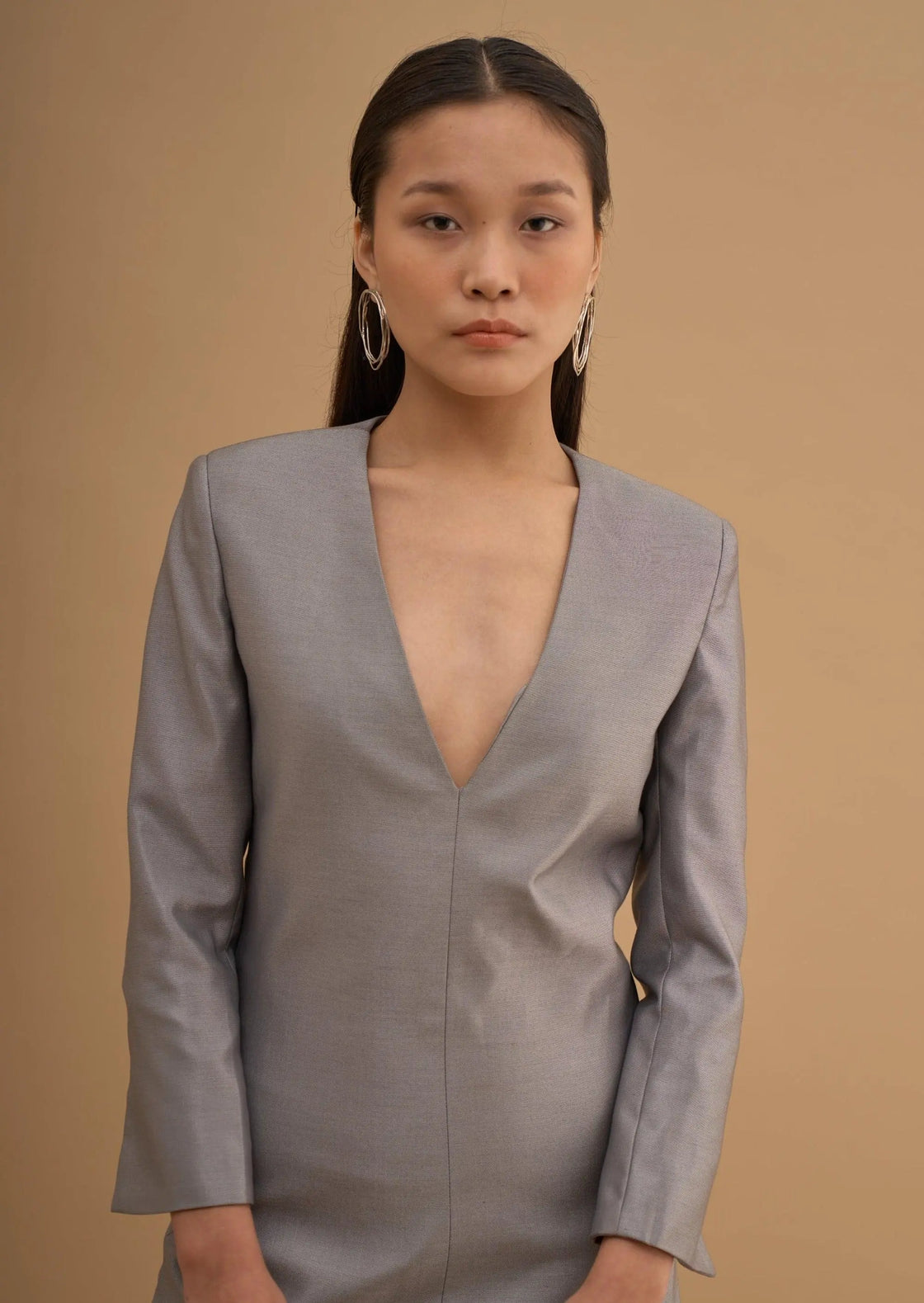 V-NECK BLAZER DRESS 