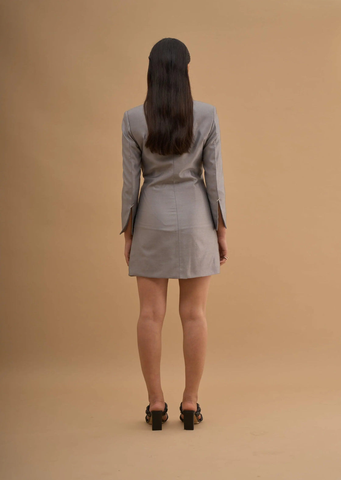 V-NECK BLAZER DRESS 