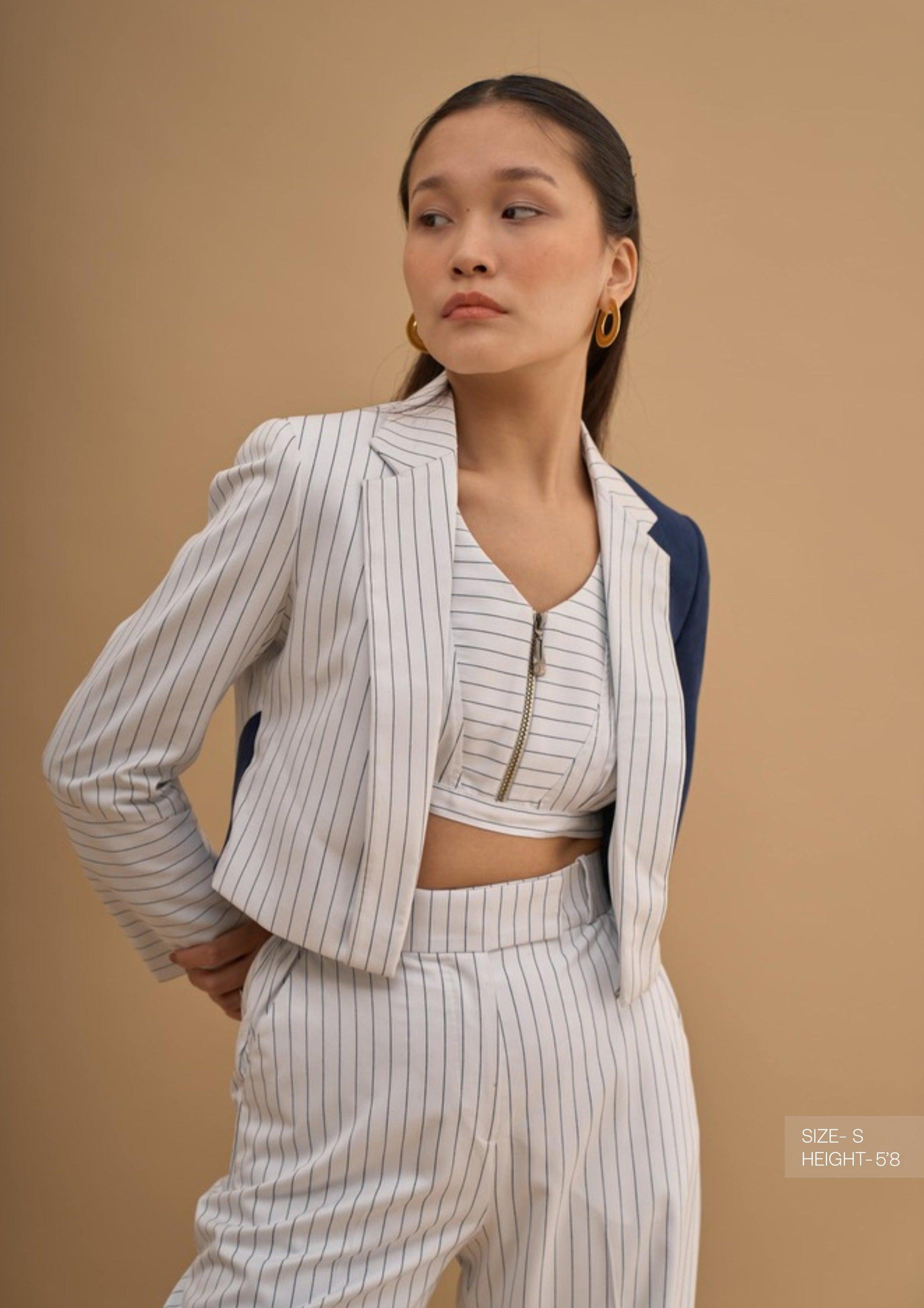 SIDE SWIRL BOXY BLAZER 